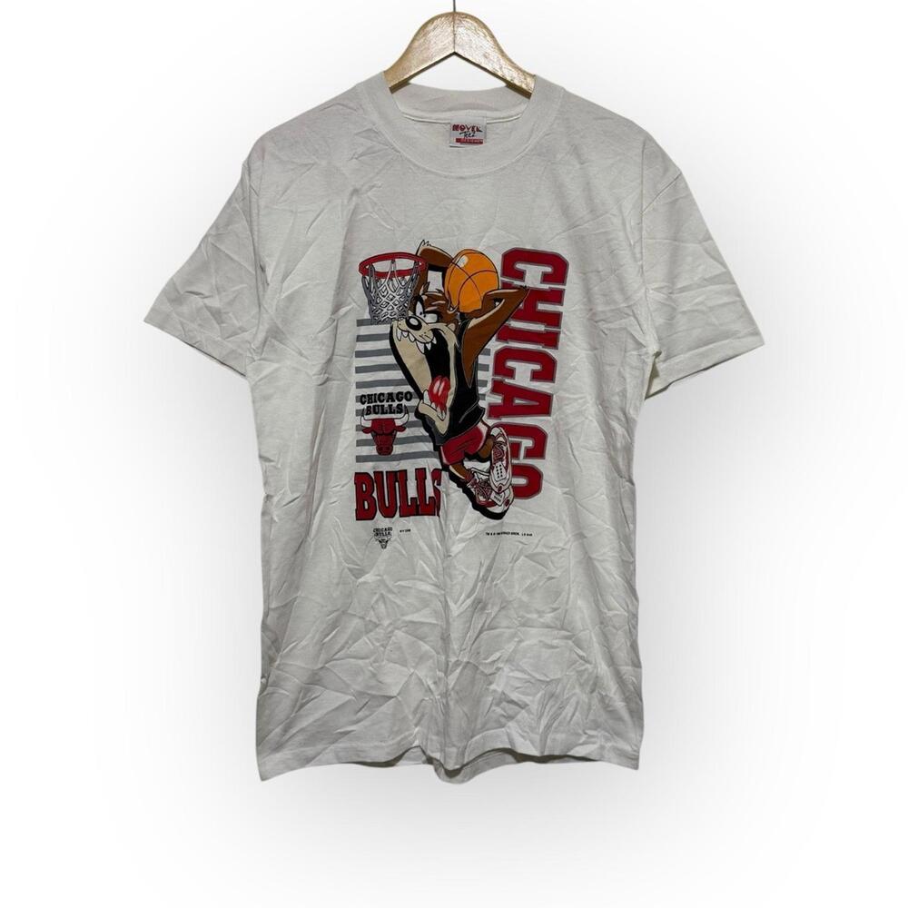 Chicago Bulls Taz Looney Tunes 1998 Graphic T-Shirt White Men’s